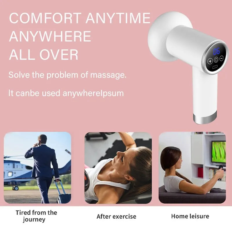 PulseGlow Portable Massage Gun – Compact Wireless Body Relaxation Device