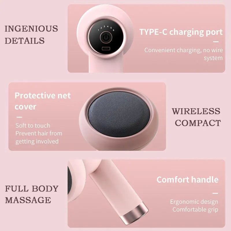 PulseGlow Portable Massage Gun – Compact Wireless Body Relaxation Device