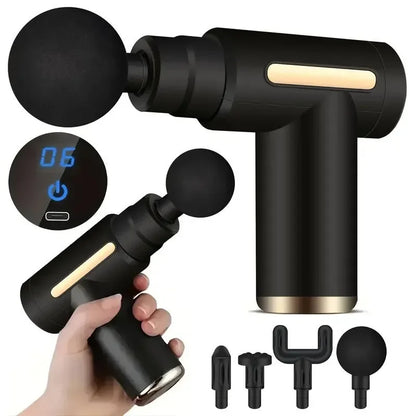 USB Mini Massage Gun Fascia Machine Muscle Relaxation Vibrating Gun Rod Massage Fitness Equipment Neck Grab Fascia Gun