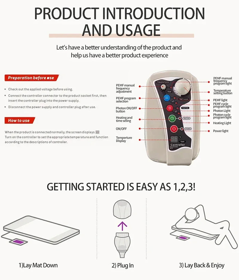 CrystalWave PEMF Energy Pad – Advanced Infrared Therapy for Pain Relief and Recovery