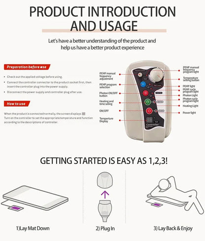 CrystalWave PEMF Energy Pad – Advanced Infrared Therapy for Pain Relief and Recovery